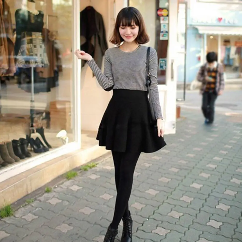 Houndstooth Korean Pleated Skirt Elegant High Waist Zipper High Waist A Line Mini Skirt Autumn Winter Trendy Short Skater Skirt
