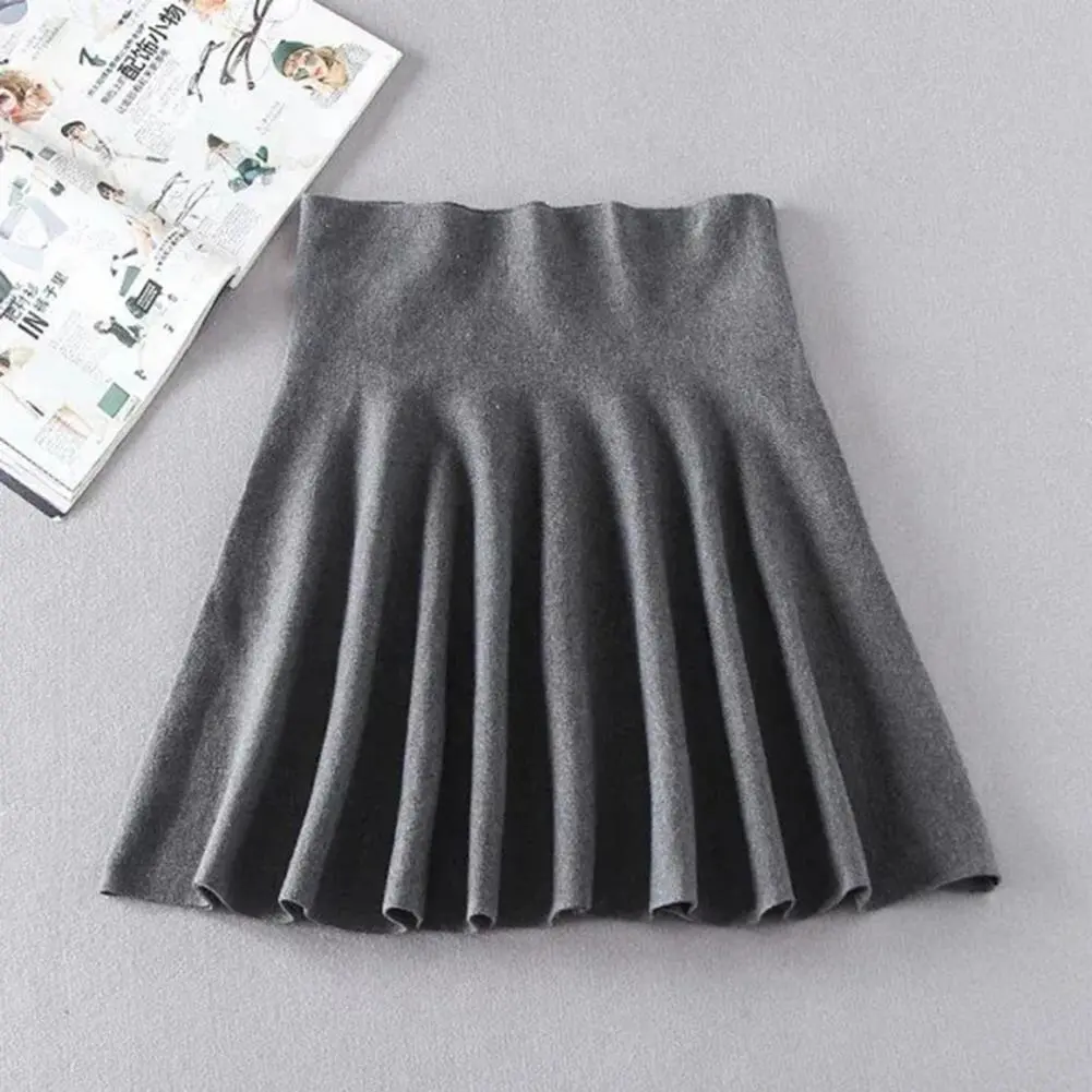 Houndstooth Korean Pleated Skirt Elegant High Waist Zipper High Waist A Line Mini Skirt Autumn Winter Trendy Short Skater Skirt