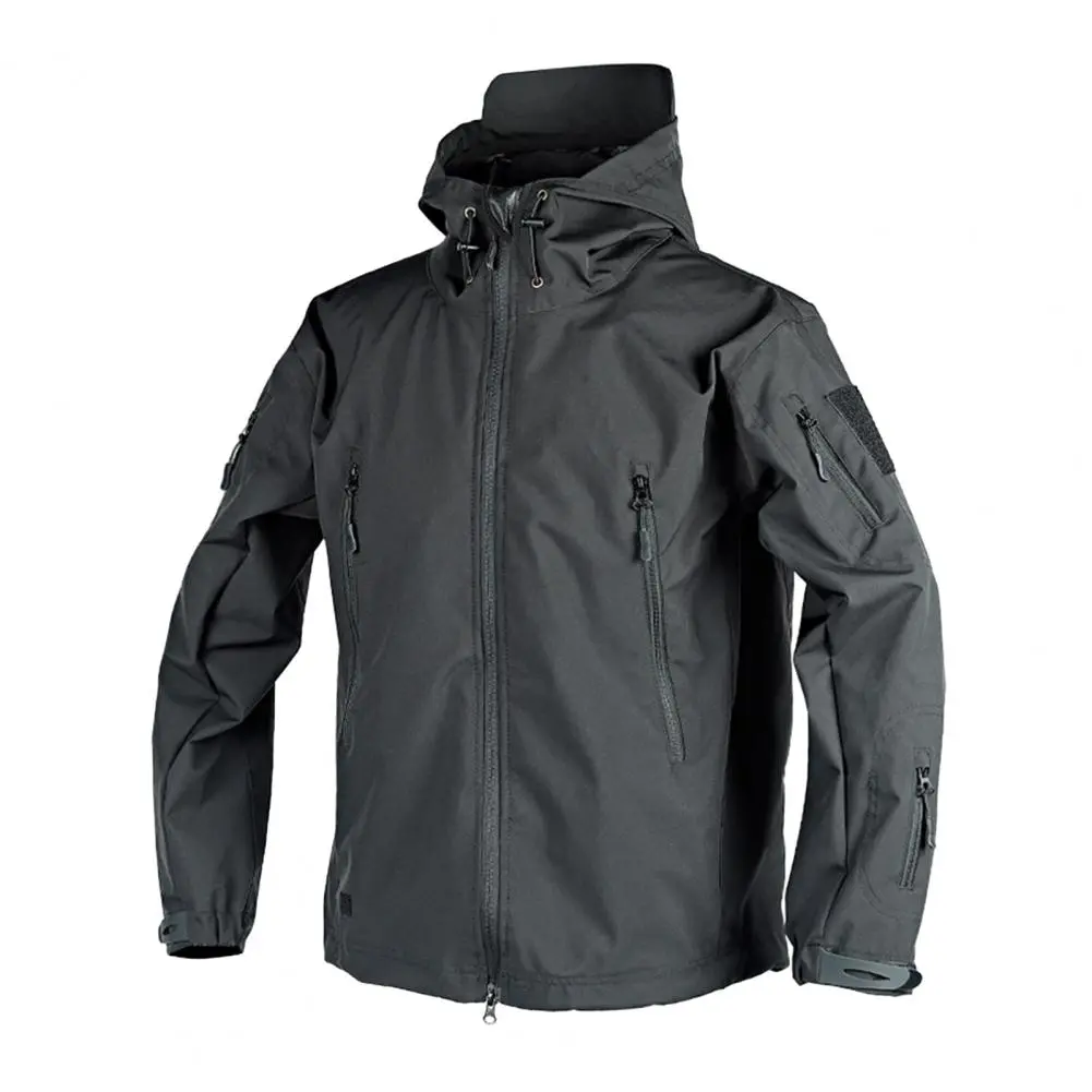 Stand Neck Jacket Thermal Warm Work Coats Safari Jacket Hiking Outwear Windbreaker Fastener Tape Mountaineering Jacket