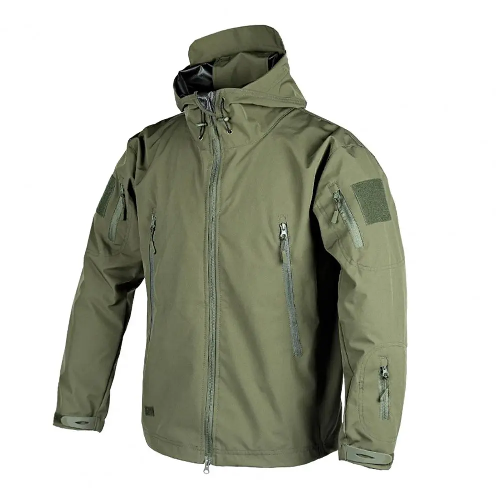 Stand Neck Jacket Thermal Warm Work Coats Safari Jacket Hiking Outwear Windbreaker Fastener Tape Mountaineering Jacket