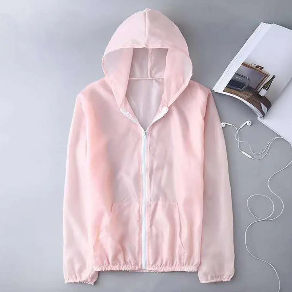 Women Men Sun Jacket Breathable Long Sleeve Zipper Coat Anti UV Sunscreen Windbreaker Hiking Jacket Sports Jacket