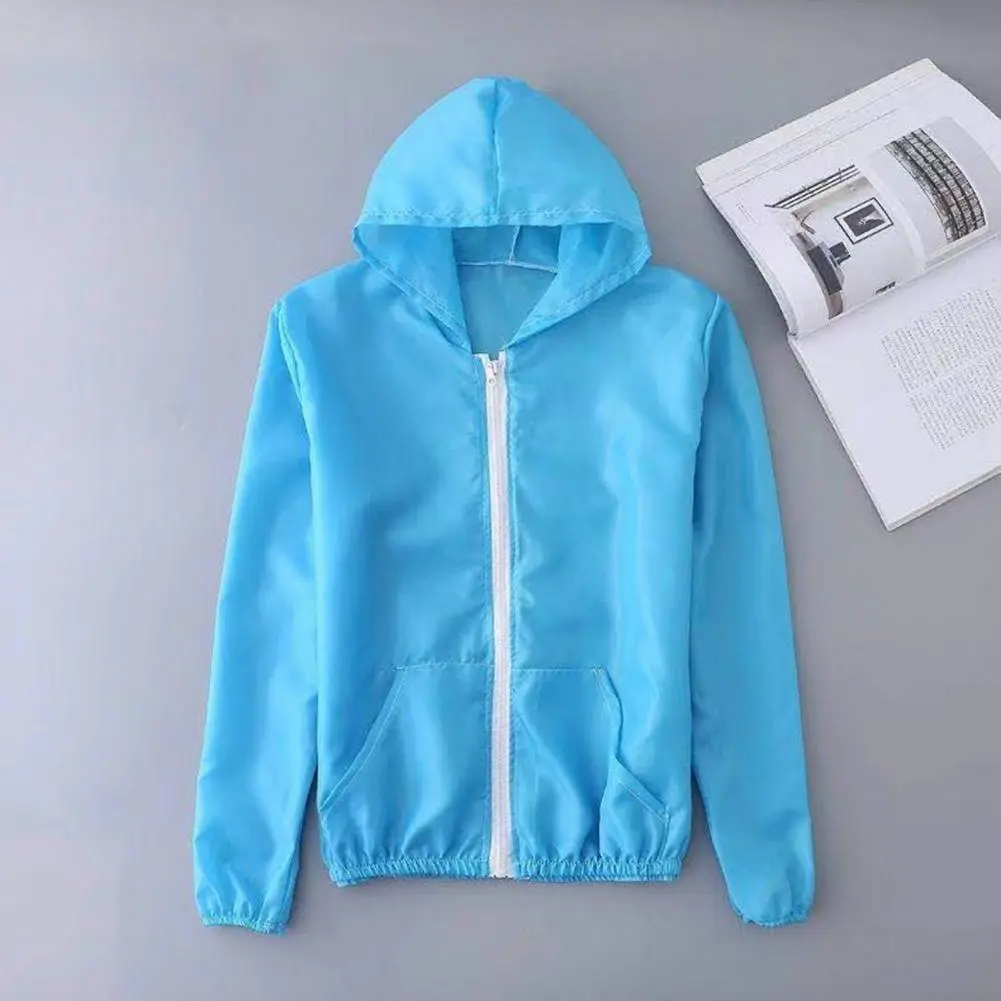 Women Men Sun Jacket Breathable Long Sleeve Zipper Coat Anti UV Sunscreen Windbreaker Hiking Jacket Sports Jacket
