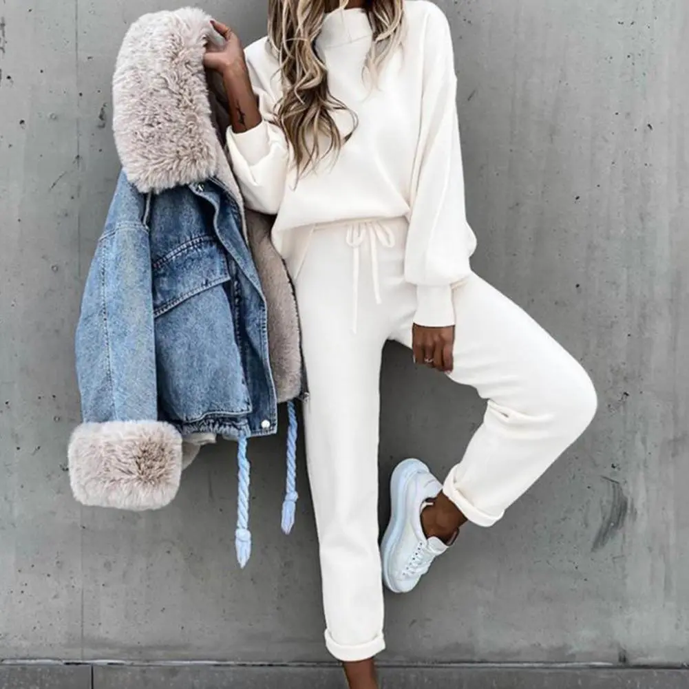Autumn Women's Tracksuit 2 Pieces Set Pullover Hoodies Pants Sport Suit Female Warm Sweatshirt Suit Jogging Pants Set Sportwear