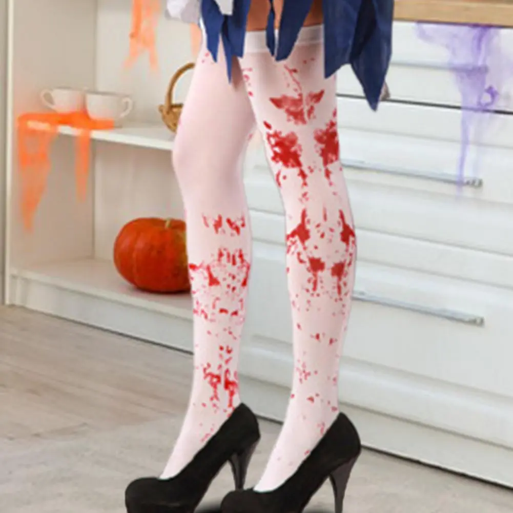 2024 Women Stockings Halloween Easter Nurse Blood Socks Funny Compression Socks Horror Style Zombie Blood Stains Thriller Socks