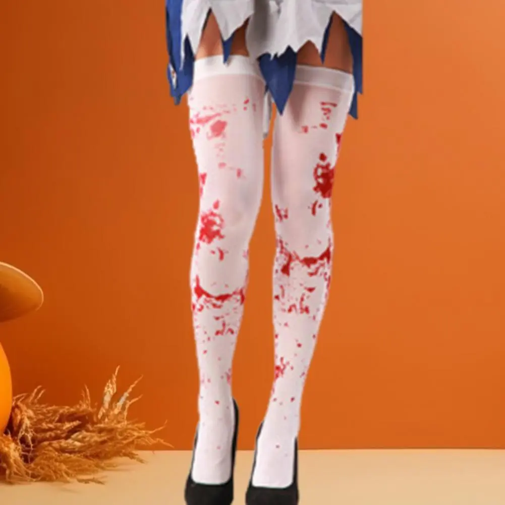 2024 Women Stockings Halloween Easter Nurse Blood Socks Funny Compression Socks Horror Style Zombie Blood Stains Thriller Socks