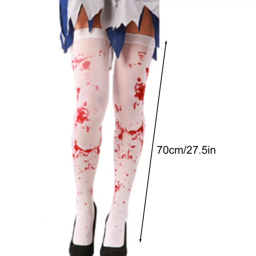 2024 Women Stockings Halloween Easter Nurse Blood Socks Funny Compression Socks Horror Style Zombie Blood Stains Thriller Socks