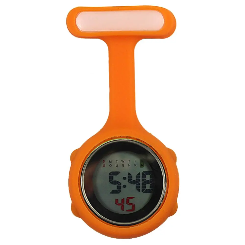 Digital Dial Clip-On Fob Nurse Brooch Pin Hang Pocket Electric Watch Hospital Medical Nurse Doctor Hang Clip Watches Women Watch
