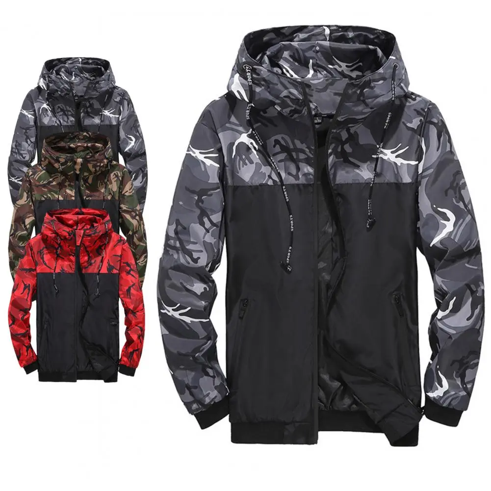 Men Jacket Camouflage Windproof Waterproof Hooded Autumn Men Jacket Waterproof Bomber Outdoor Sports Coat Windbreaker Jacket