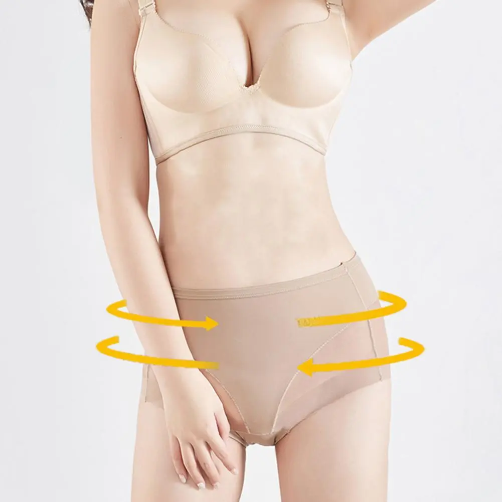 2025 Women Underpants Quick Dry Stretchy Women Briefs Breathable Seamless See-through Mesh Women Underwear Tummy Control Briefs