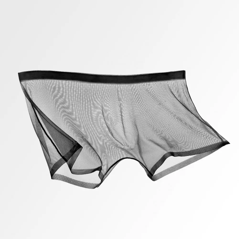 See-through Men Shorts Briefs Men Shorts Breathable Seamless Sexy Men's Mesh Shorts Ultra-thin See-through Underpants Panties