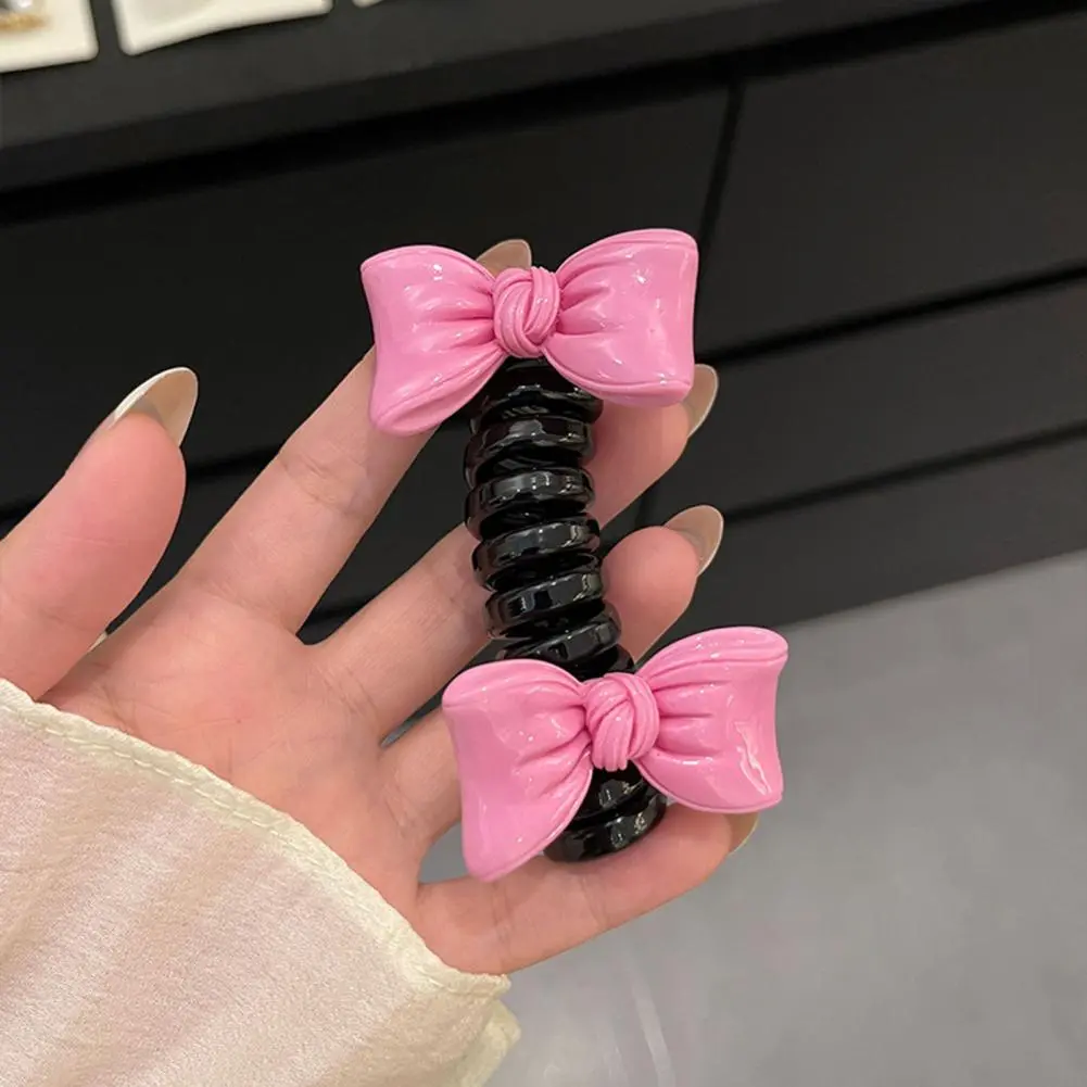 Hair Rope Non-slip Hair Ties Set of 4 Women's Spiral Hairbands Non-damaging Ponytail Holders Reusable Hair for Non-slip