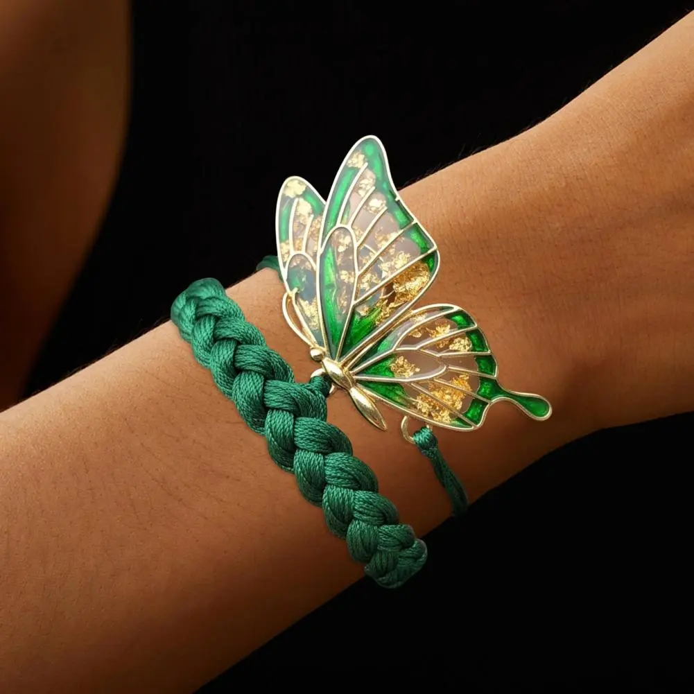 Intricate Butterfly Motif Bracelet Traditional Knitting Bracelet Hand-woven Butterfly Bracelet Traditional Knitting for A