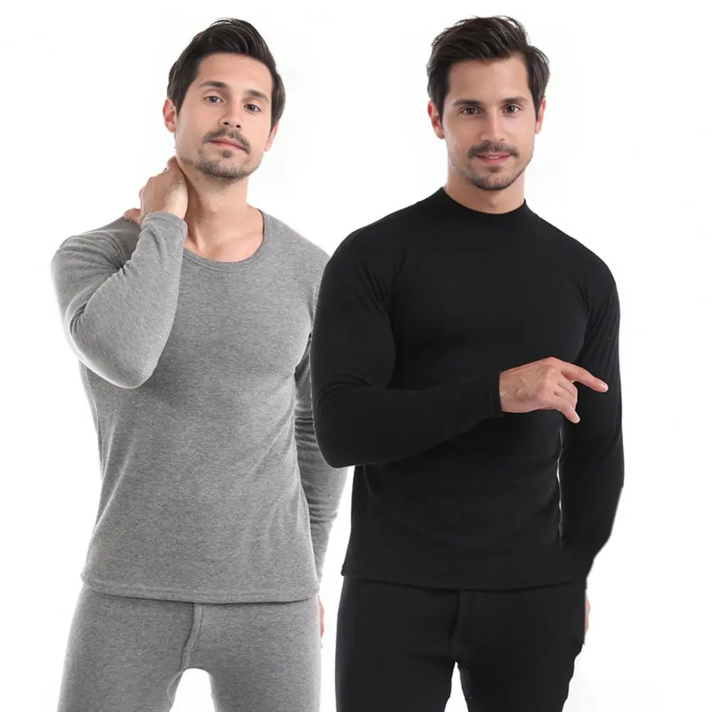 2025 Thickened Thermal Men Long Johns Plush Linning Temperature Locking Pajamas Set Men Pajamas Set Warm Slim Fit Home Pants Set