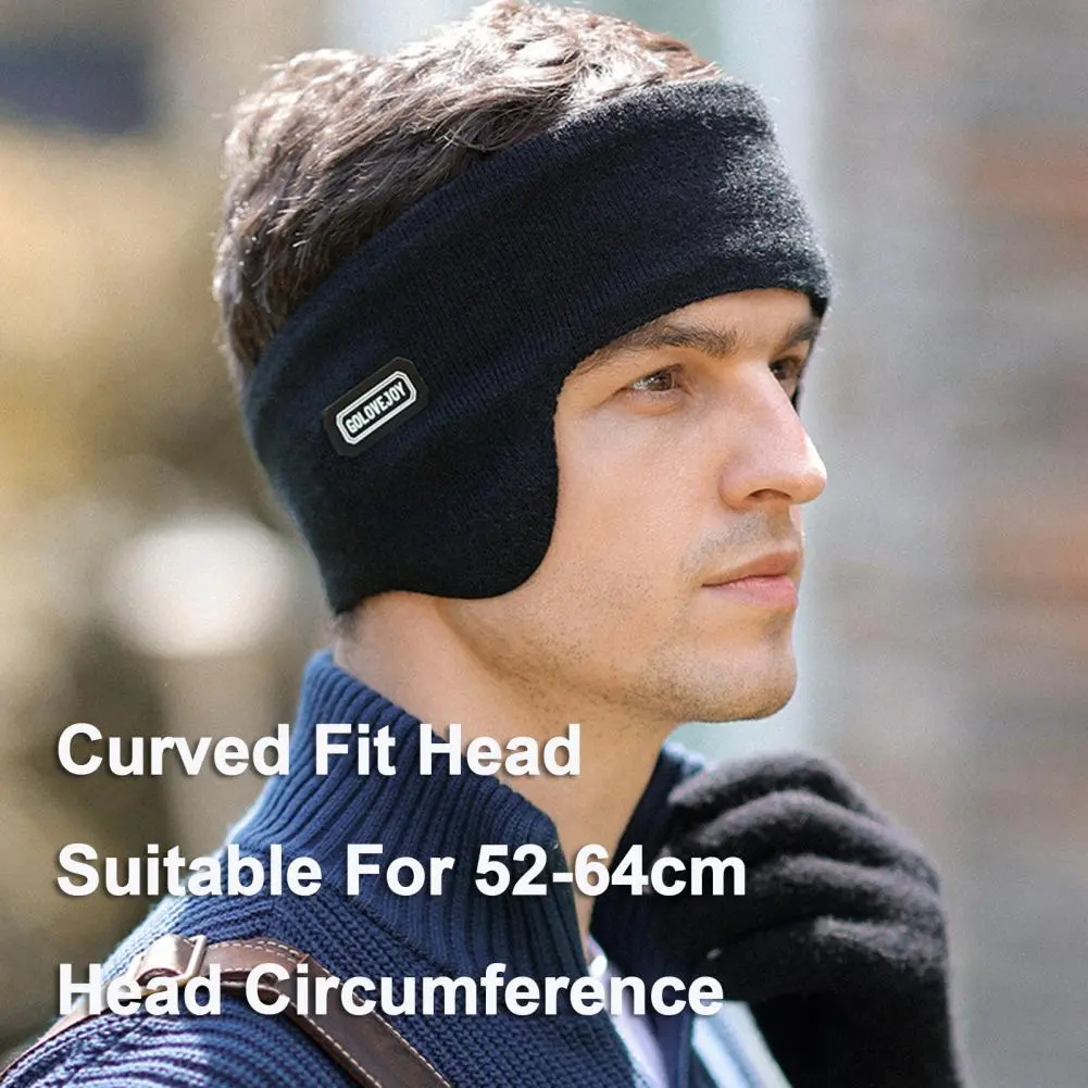 Fleece Headband Ear Muff Winter Men's Padded And Thickened Ear Warmers To Prevent Cold And Wind Warm Ear Muffs Warm Sweatband