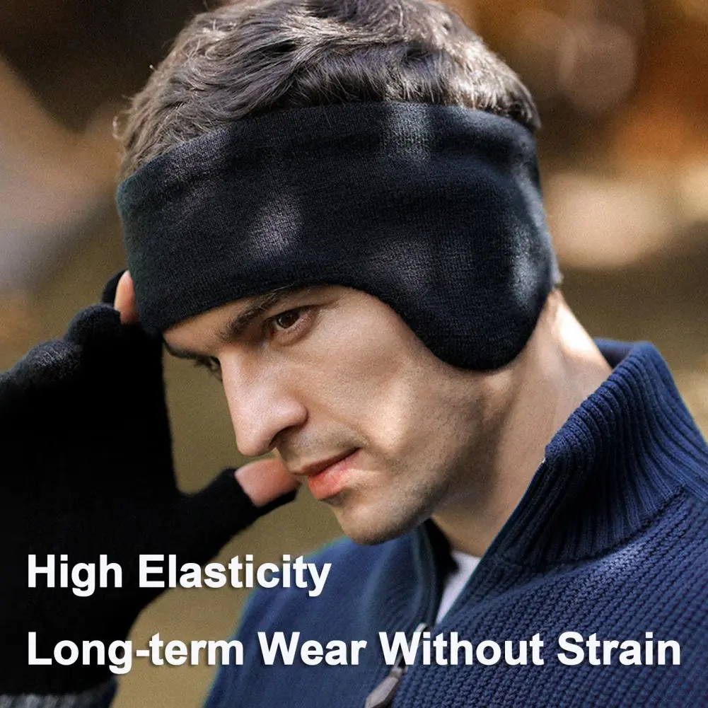 Fleece Headband Ear Muff Winter Men's Padded And Thickened Ear Warmers To Prevent Cold And Wind Warm Ear Muffs Warm Sweatband