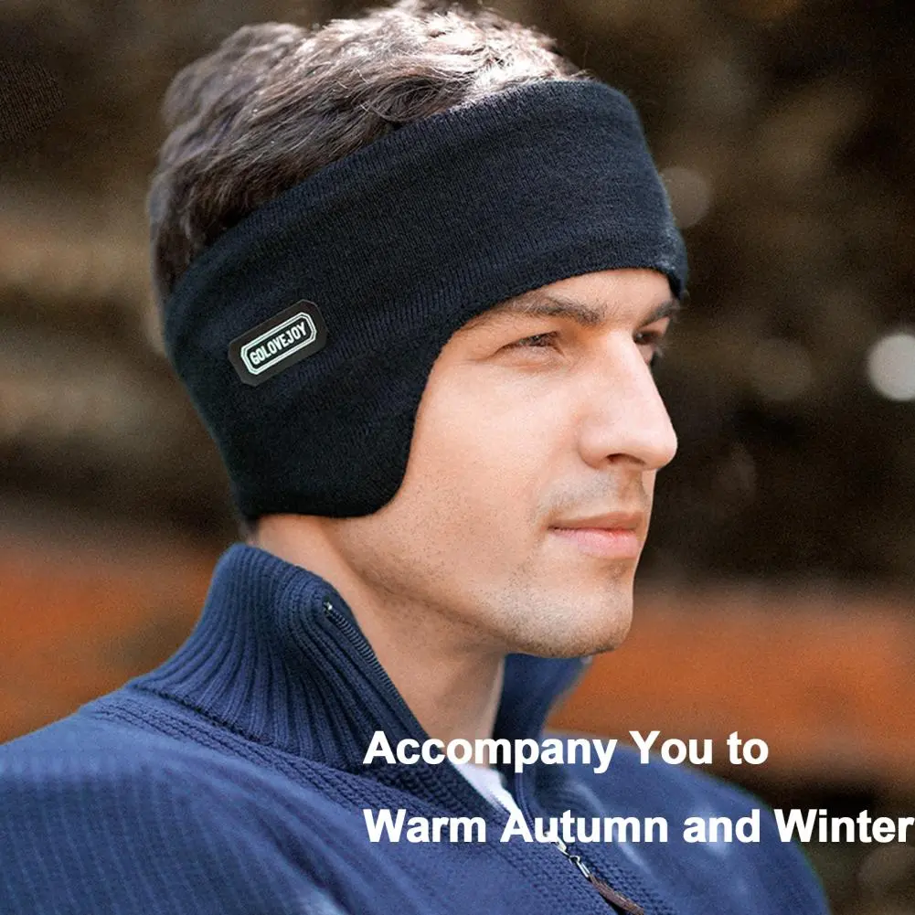 Fleece Headband Ear Muff Winter Men's Padded And Thickened Ear Warmers To Prevent Cold And Wind Warm Ear Muffs Warm Sweatband