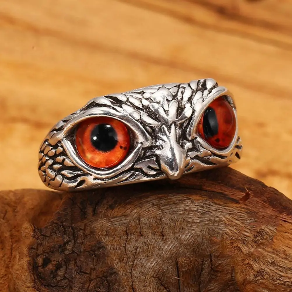 2025 Women Ring Adjustable Owl Ring with Big Eyes Ultralight Simple Style Finger Band Finger Rings Wedding Jewelry Gift