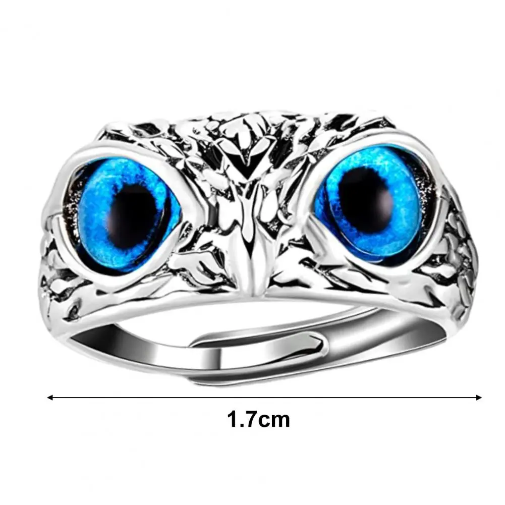 2025 Women Ring Adjustable Owl Ring with Big Eyes Ultralight Simple Style Finger Band Finger Rings Wedding Jewelry Gift