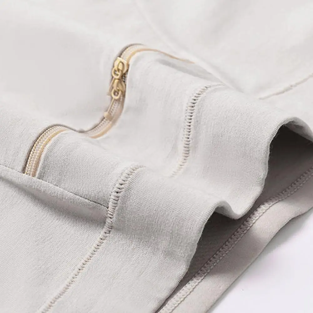 2025 Women Seamless Briefs Anti-theft Zipper Pocket Underwear High Waist Stretch Breathable Cotton Middle-aged Grandma Panties