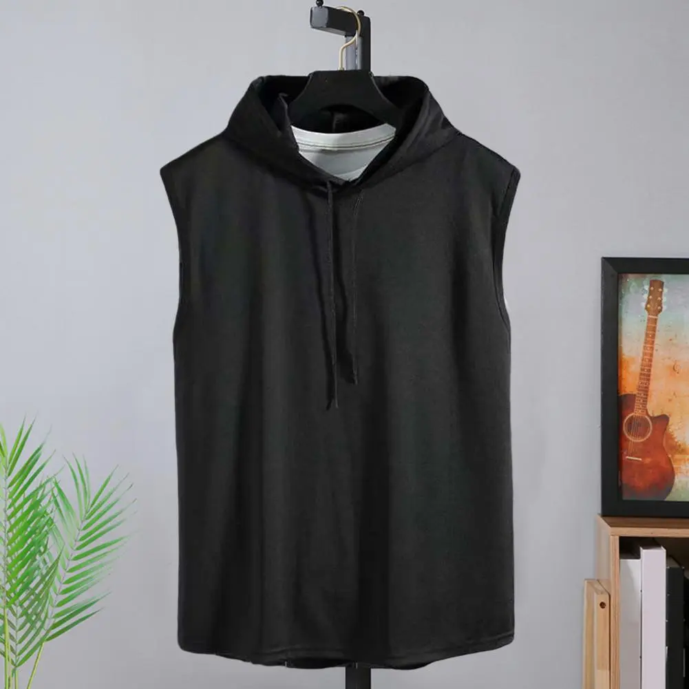 2025 Men's Summer Hooded Vest Sleeveless T-shirt Hoodie Summer Vest Comfortable Men Summer Men Sweatshirt Sports Tank Top