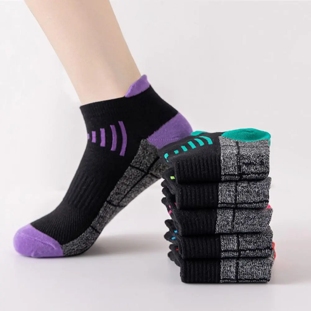 sports Socks Knitted Pattern Socks 2025 High quality Men's Cotton Ankle Socks Bundle Moisture Wicking Athletic Cushioned Running