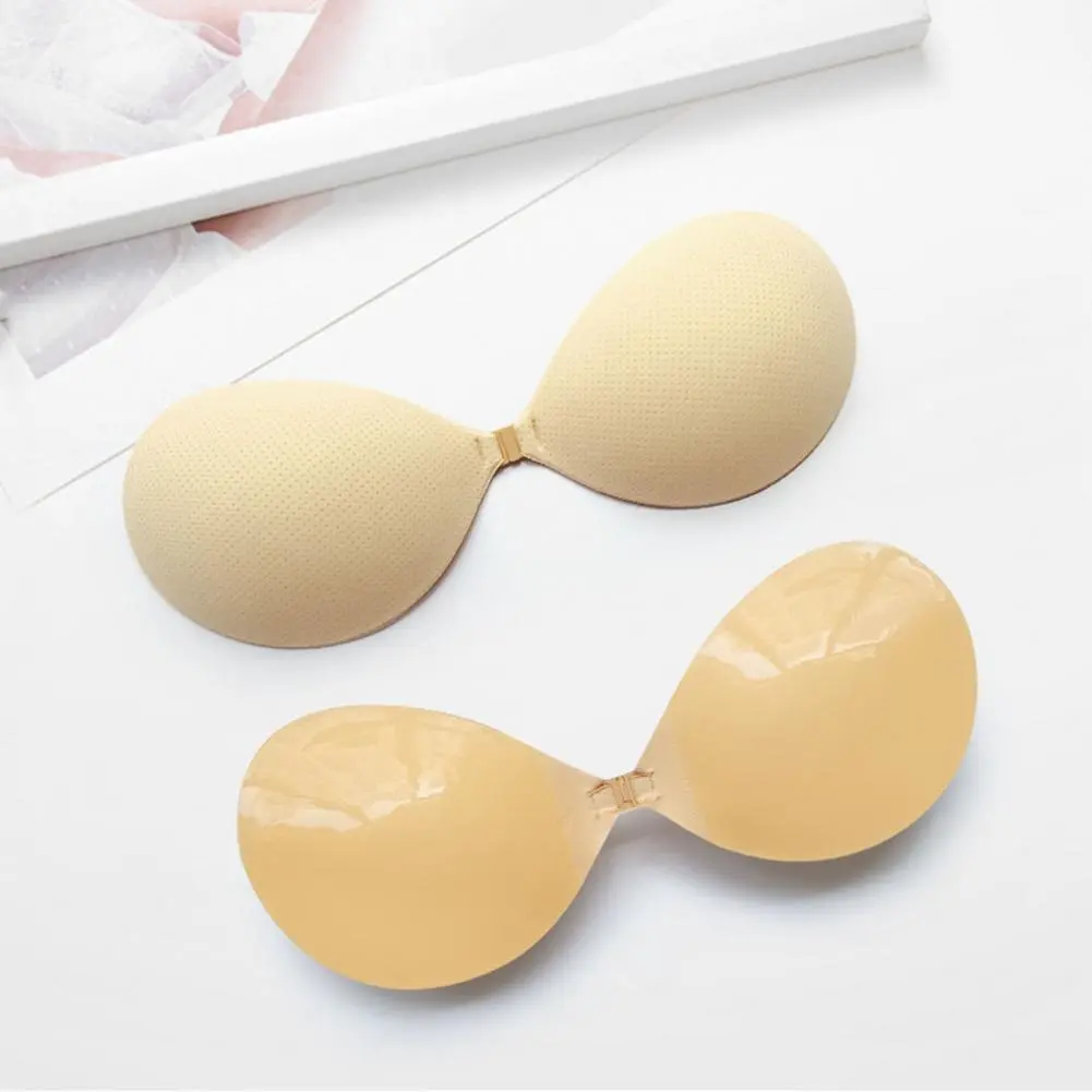 Adhesive Bra Breathable Adhesive Bra Adhesive Push Up Bra for Women Reusable Silicone Lift for Backless Dress Strapless Sticky