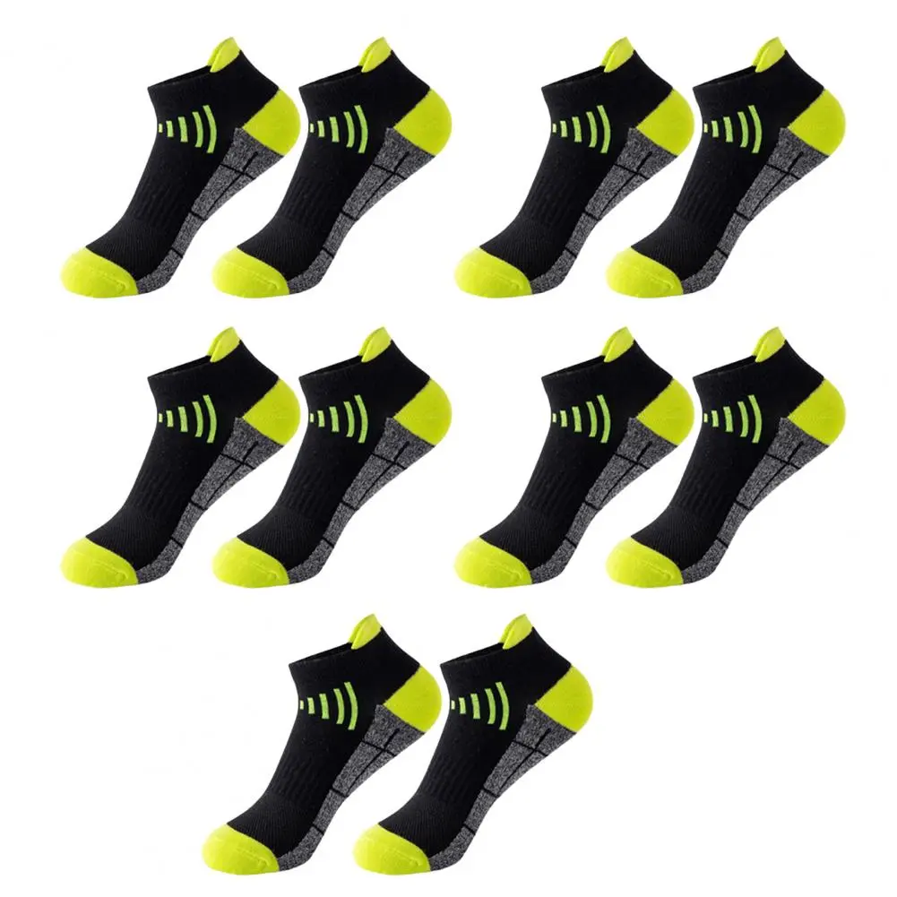sports Socks Knitted Pattern Socks 2025 High quality Men's Cotton Ankle Socks Bundle Moisture Wicking Athletic Cushioned Running