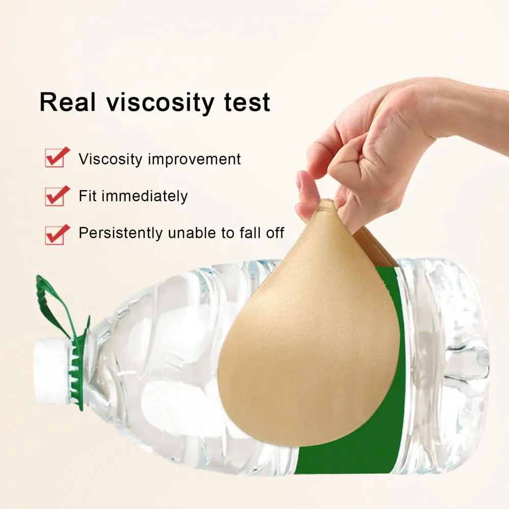 Adhesive Bra Breathable Adhesive Bra Adhesive Push Up Bra for Women Reusable Silicone Lift for Backless Dress Strapless Sticky