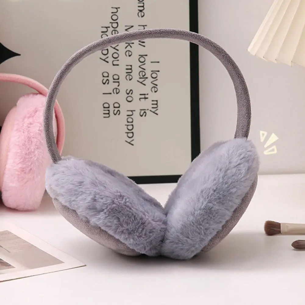 2024 Winter Women Earmuffs Folding Winter Warm Earmuffs Fashion Solid Color Earflap Outdoor Cold Plush Ear Warmer