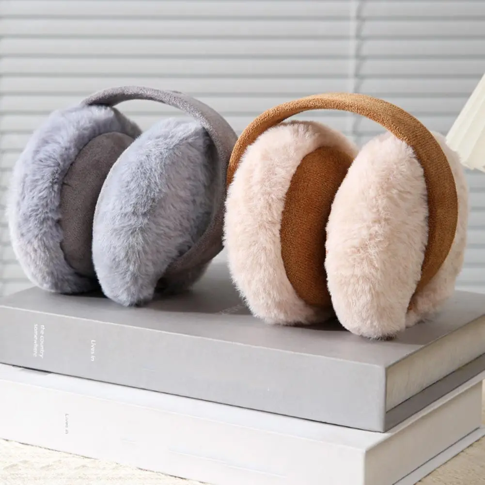 2024 Winter Women Earmuffs Folding Winter Warm Earmuffs Fashion Solid Color Earflap Outdoor Cold Plush Ear Warmer