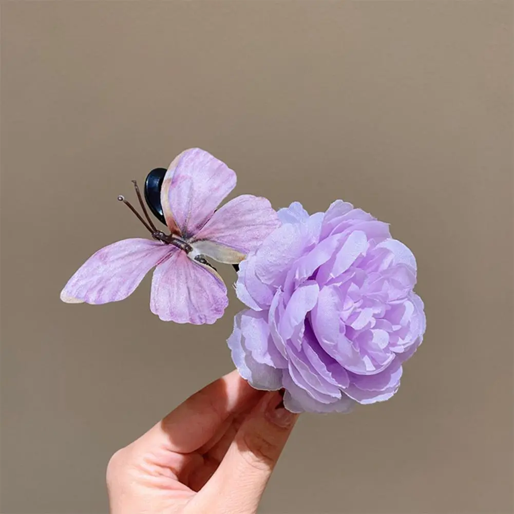 Design Hair Accessory Floral Hair Clip Peony Flower Hair Clips Set for Beach Vacation Party Dress-up Artificial for Women
