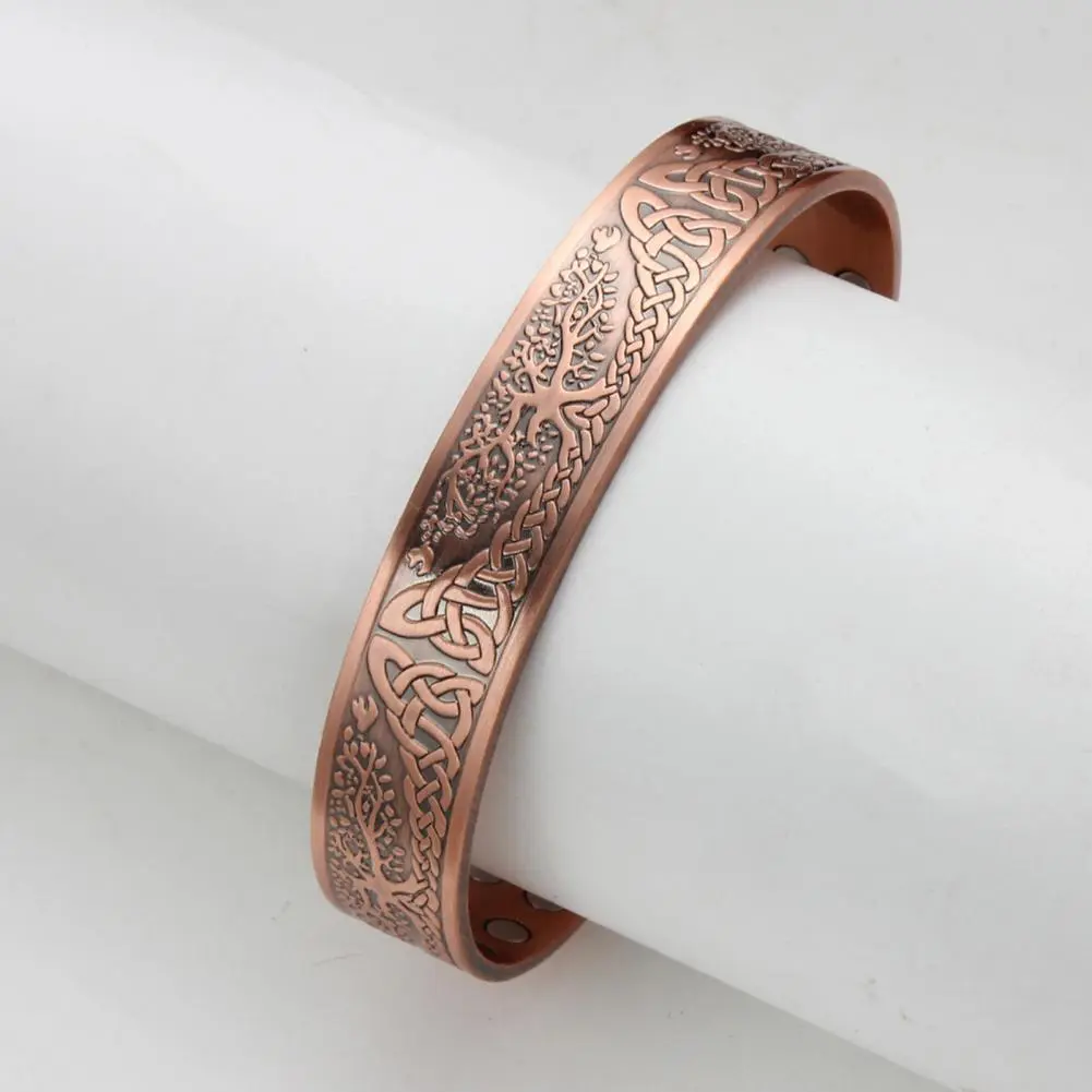 Copper Magnet Bracelet 18 Healing Magnets Copper Magnetic Bracelet Open Closure Cuff Bangle women men Yoga Bracelet Jewelry