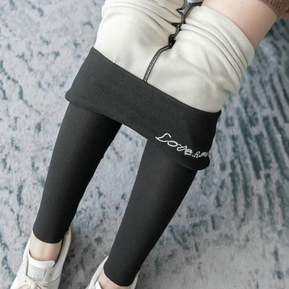 240g Autumn Winter Women Leggings Thickened High Waist Seamless Fleece Lining Thermal Pants Hip Lifting Thermal Bottoming Pants
