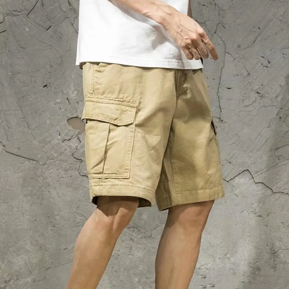 men cargo shorts 2024 Men New Fashion Casual Cargo Pants Large Pockets Jogging Retro Summer Shorts Knee Length Wide Leg Shorts