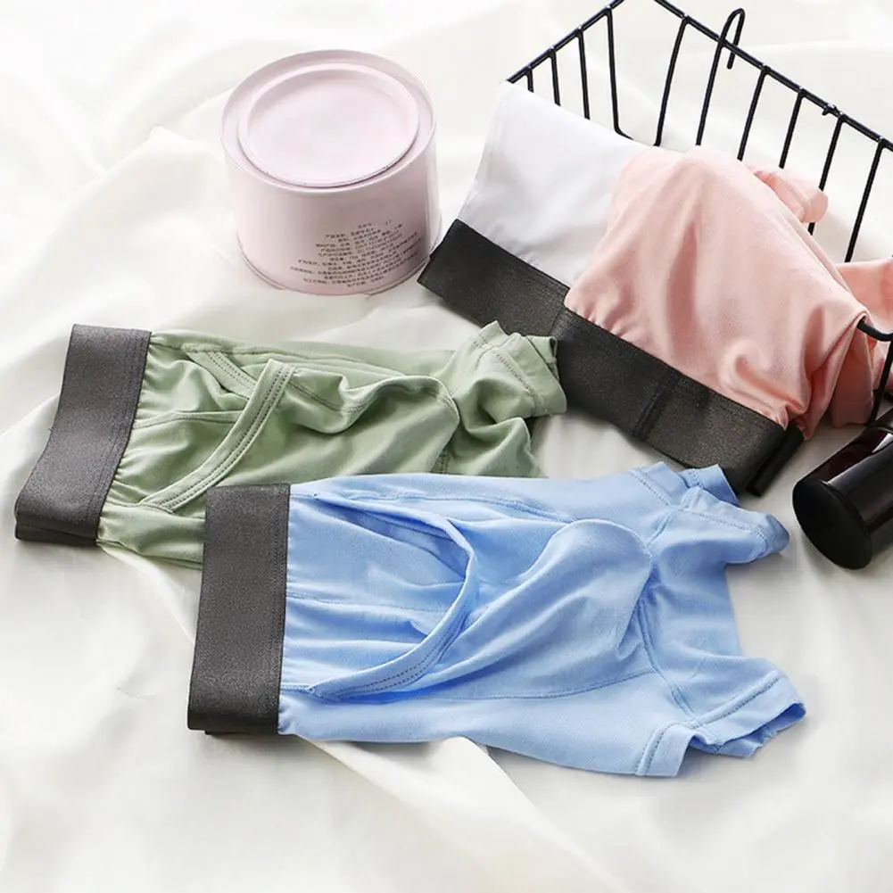 Sweat Absorbing Men Underwear Comfortable Moisture Wicking Stylish Men Patchwork Color U-Bump Breathable Shorts Underwear