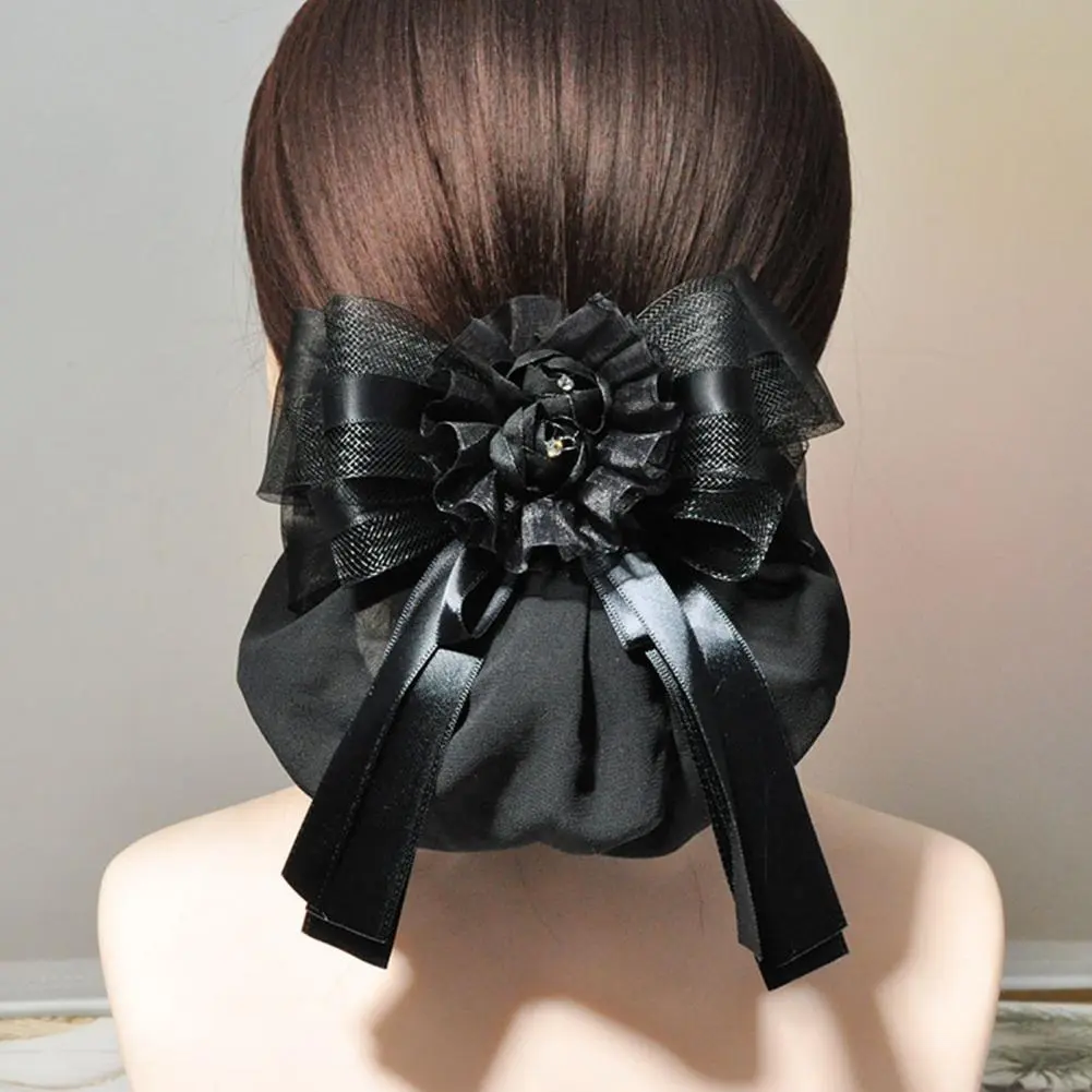 Durable Hair Accessory Versatile Hair Decoration Elegant Lace Hair Accessories Set with Bowknot Flower Decor Mesh Bag for Easy