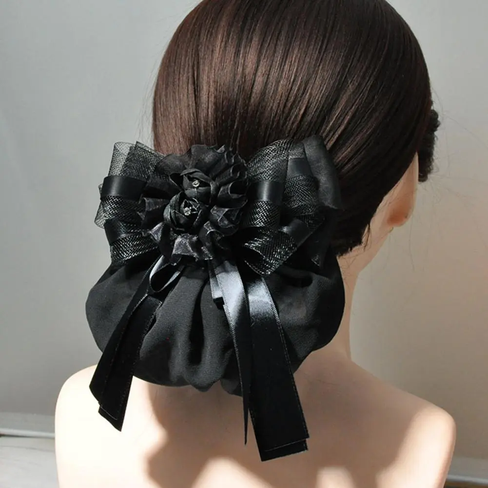 Durable Hair Accessory Versatile Hair Decoration Elegant Lace Hair Accessories Set with Bowknot Flower Decor Mesh Bag for Easy