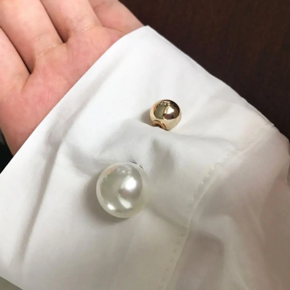 2025 Pearl Brooch Double Faux Pearls Brooch Safty Pin Cardigan Shawl Clip Badge Anti-slip Metal Pin Fixed Clothes DIY Accessorie