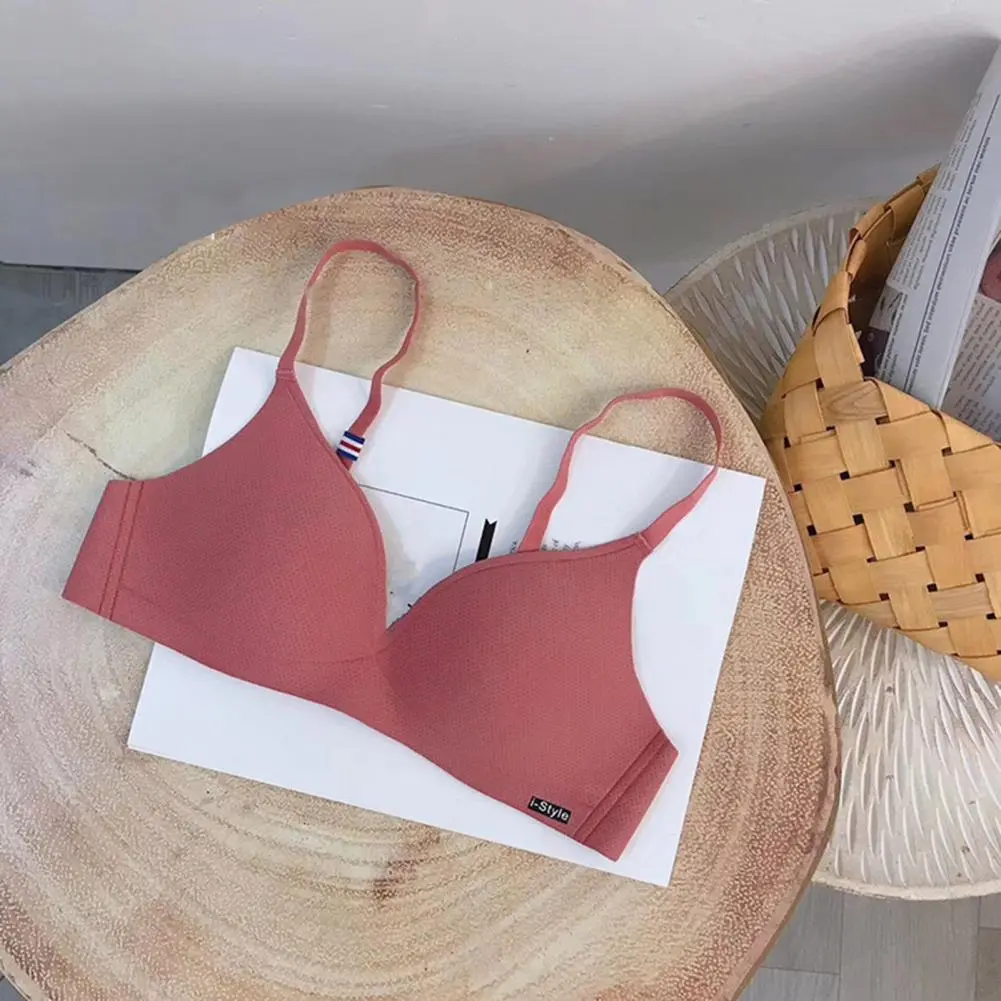 2025 3/4 Cup Women Push Up Bra Sexy Spaghetti Straps Thin Cup Bra Solid Color Wireless Anti-sagging Seamless Push-up Brassiere