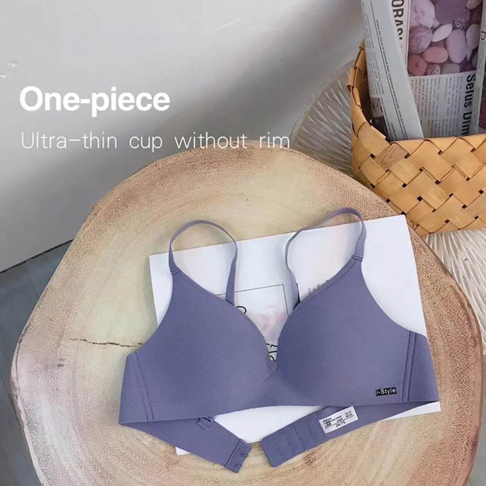 2025 3/4 Cup Women Push Up Bra Sexy Spaghetti Straps Thin Cup Bra Solid Color Wireless Anti-sagging Seamless Push-up Brassiere
