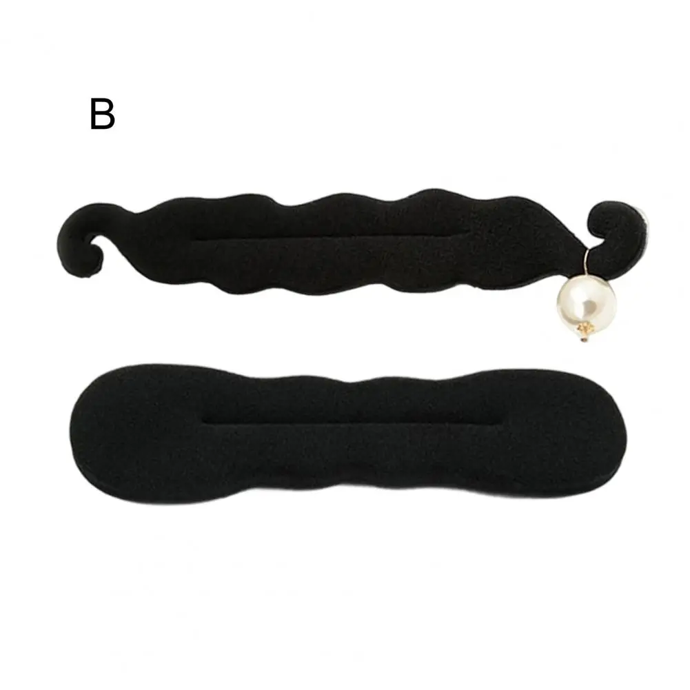 Hair Bun Shaper Sponge Hair Bun Maker Women's Hair Bun Maker Sponge with Faux Pearls Decor Styling Tool for Forming Set of 2/3