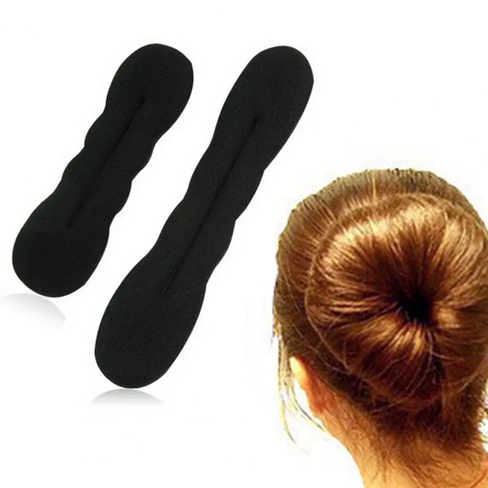 Hair Bun Shaper Sponge Hair Bun Maker Women's Hair Bun Maker Sponge with Faux Pearls Decor Styling Tool for Forming Set of 2/3
