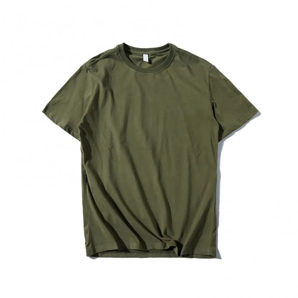 2025 Summer Men Casual Short Half Sleeve O Neck Solid Color Soft Loose T-shirt Top Men's Solid Color Loose Short Sleeved Top