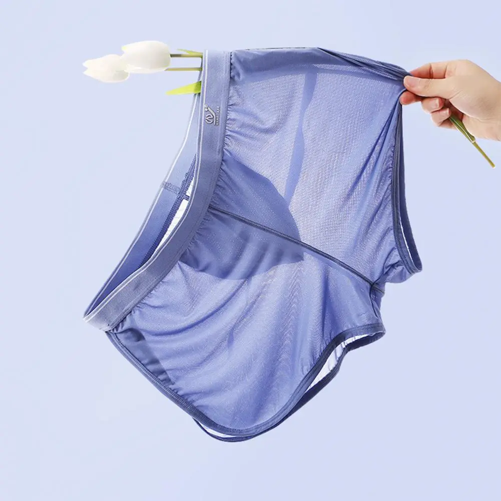 Men Home Shorts Bouncy Boxers Panties Breathable Mesh Underwear Quick Drying Summer Casual Boxers Panties Sports Underpants