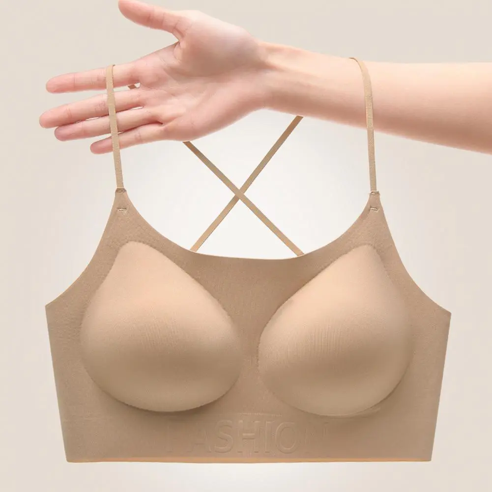 Wireless Women Bra Gathering Effect Side Breast Support Bra Comfort Seamless Push Up Bra Full Coverage Bralette Invisible Bras