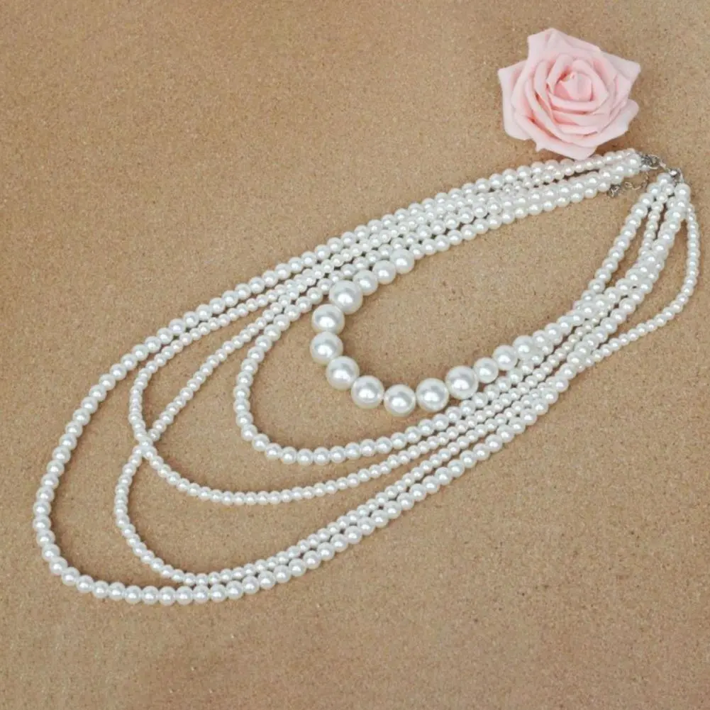 2024 Sweater Necklace Pearl Bead Necklace Long Sweater Chain Necklace For Women Dress Fashion Women Jewelry Beaded Sweater Chain