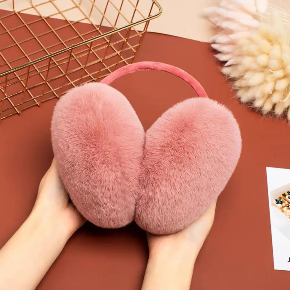 1 Set Thermal Insulation Earmuffs And Scarf Set Unisex Thickened Earmuffs Plush Scarf Set Plush Fur Ear Warmer Foldable Earmuffs