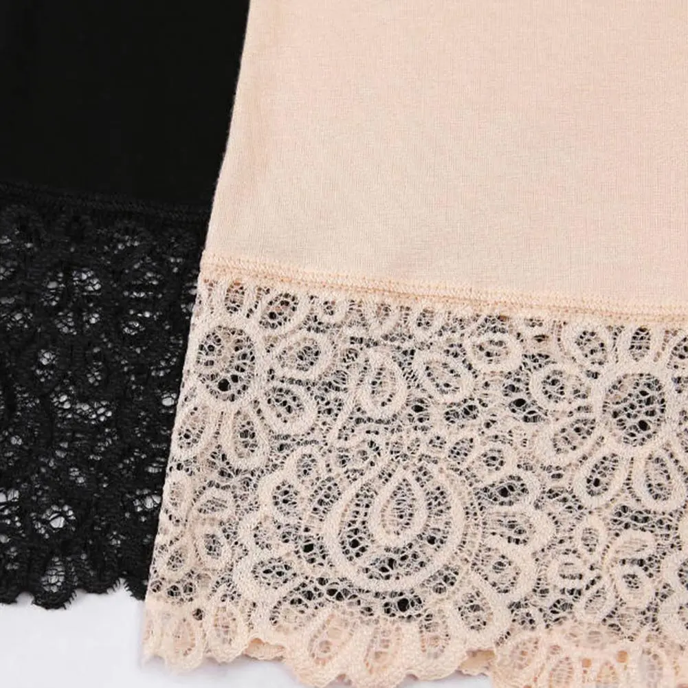 2025 Skin Color Women Safety Shorts Lace Anti Exposure Plus Size Hollow Out Flower Pattern Short Pants Inside Wear Women Panties