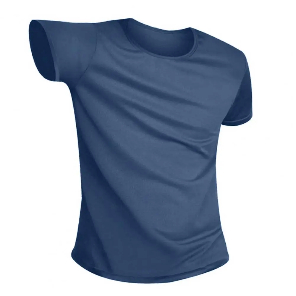 Spandex Crew Neck Shits Quick Dry Lightweight Basic Layer Spandex Shirts Super Breathable Silk Tee Shirts Men Summer Undershirt