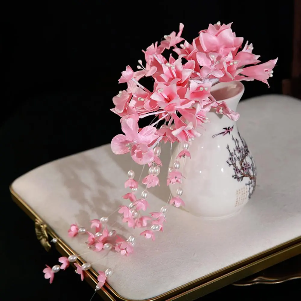 Faux Pearl Hair Accessories Hair Clip Set Elegant Faux Pearl Floral Hair Clip for Women Wedding Prom Hairpin for Parties